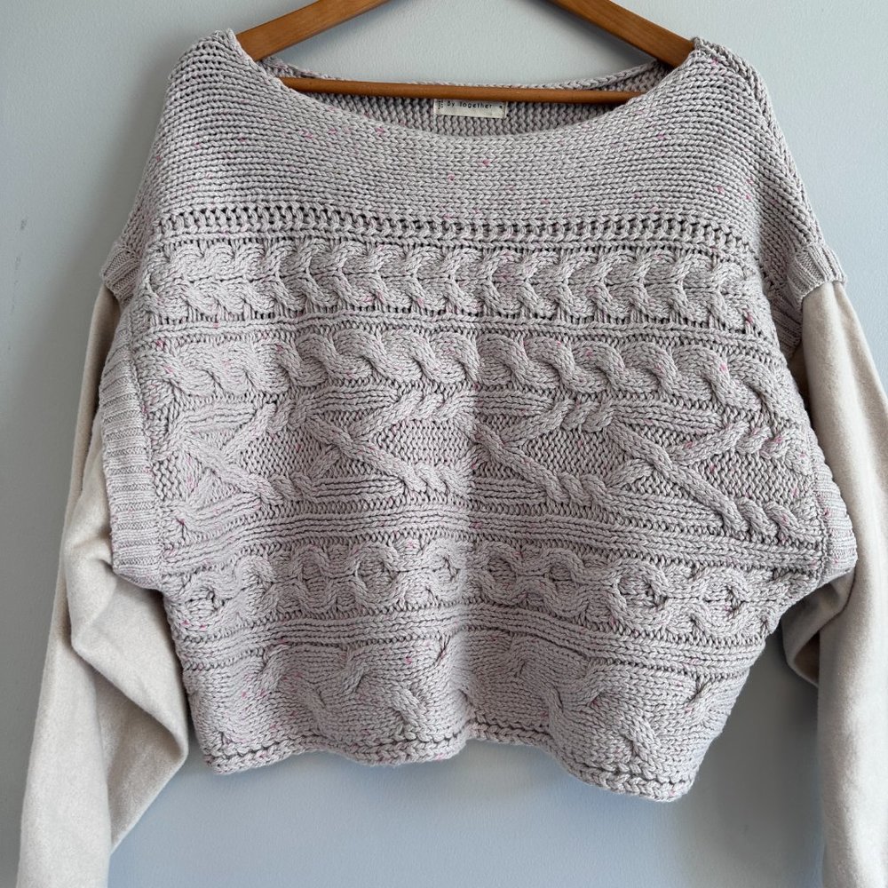 VICI Womens NWOT Chandy Cotton Blend Cable Knit Sweater MEDIUM Relaxed F… - Picture 12 of 13